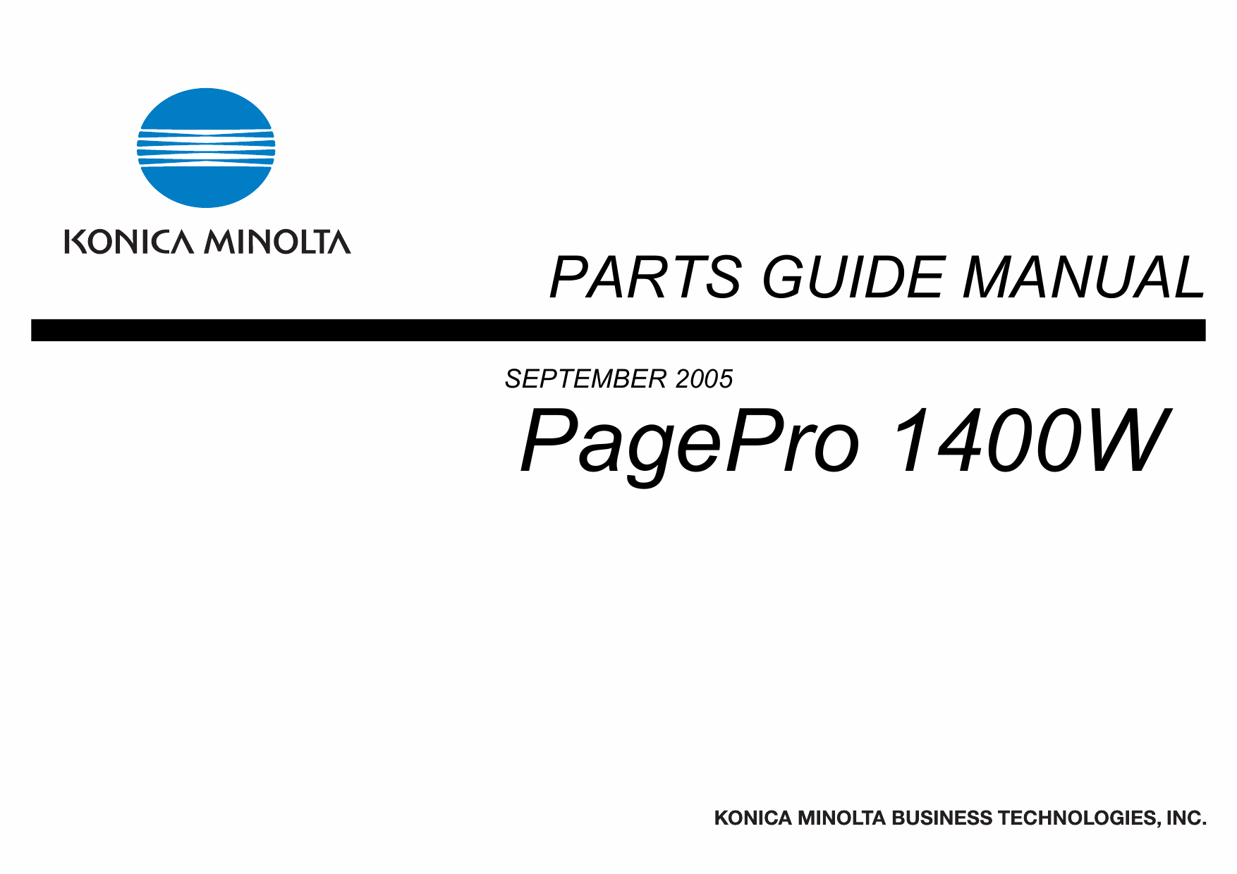 Konica-Minolta pagepro 1400W Parts Manual-1